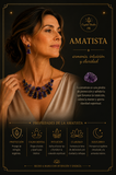 Set de collar y pantallas de Amatista en Bruto