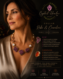 Collar de Rubi Rough, Carnelian y Perlas