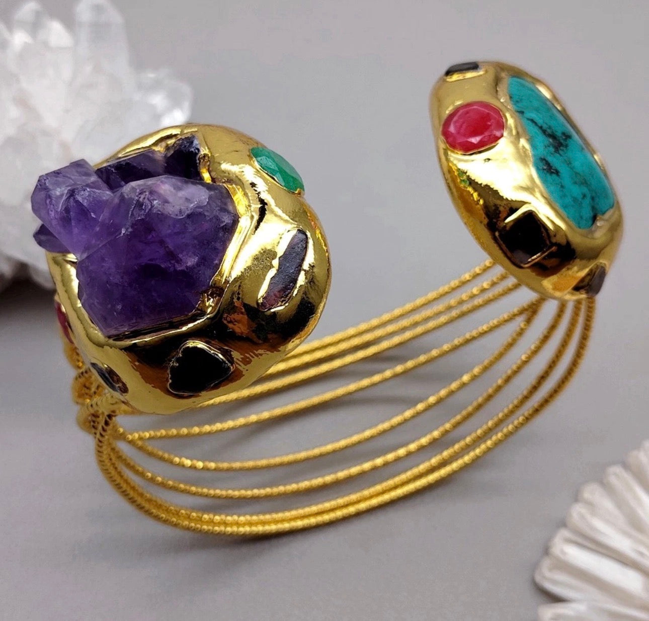 Pulsera de Amatista y Turquesa