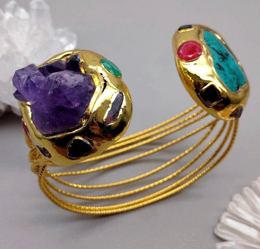 Pulsera de Amatista y Turquesa