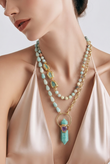 Collar Punta de Amazonite doble.