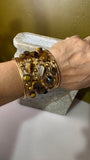 CUFF DORADO CON OJO DE TIGRES