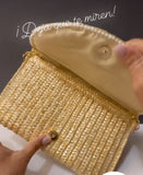 Cartera sobre de Paja Ojo azul