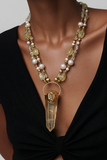 COLLAR PUNTA LEMON QUARTZ