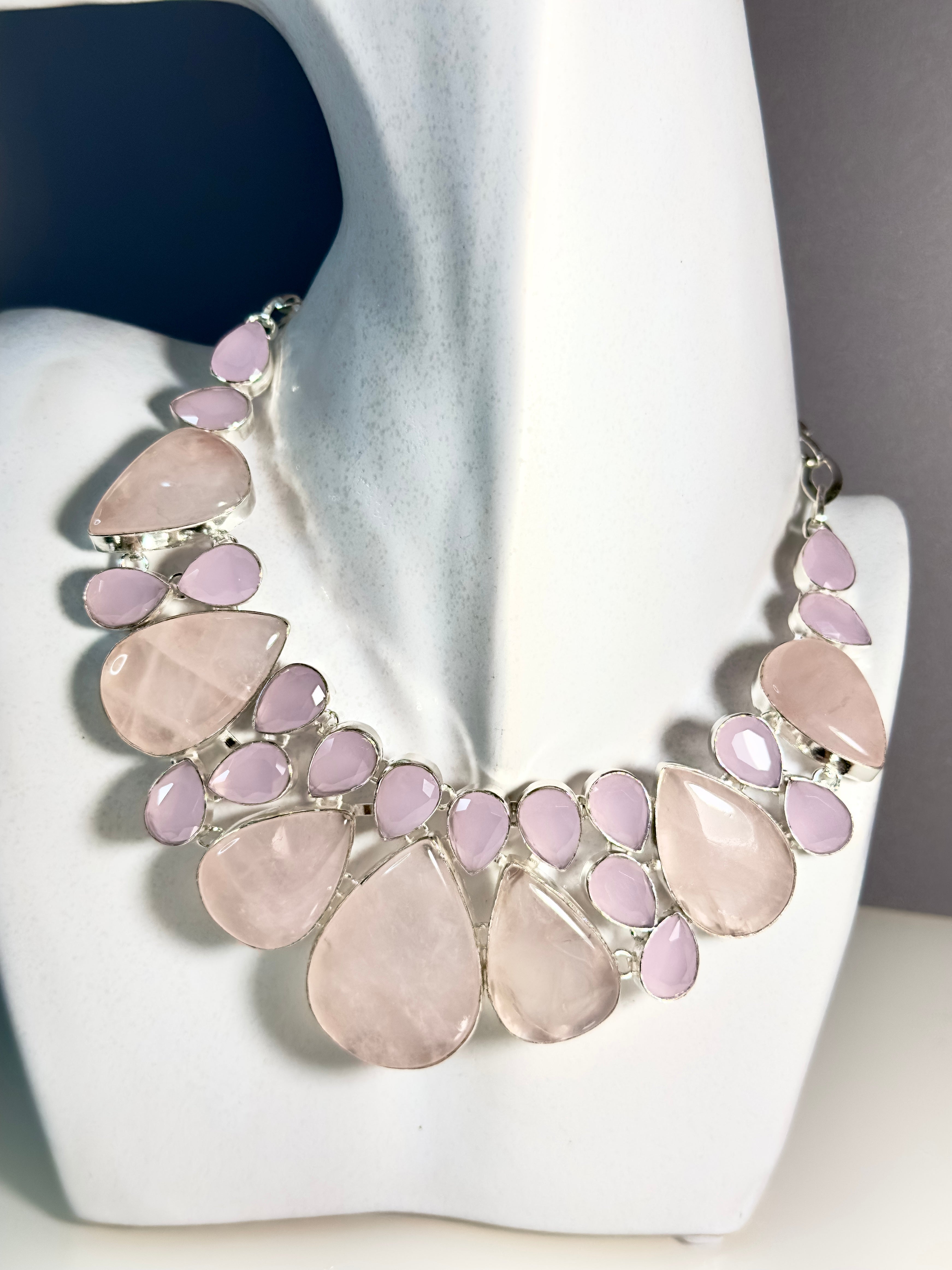 COLLAR ROSE QUARTZ