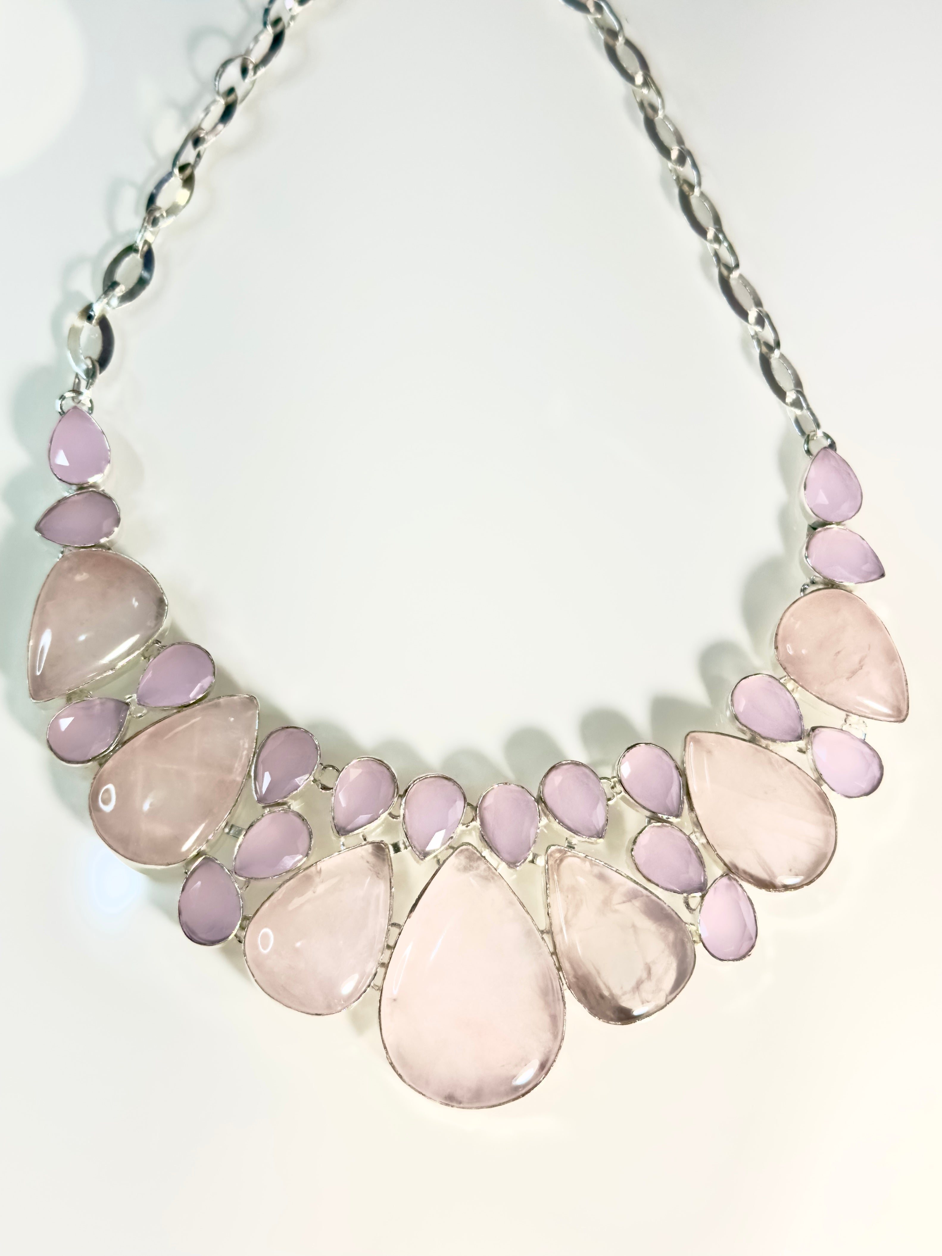 COLLAR ROSE QUARTZ