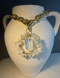 Collar de cuarzo transparente y Opalo