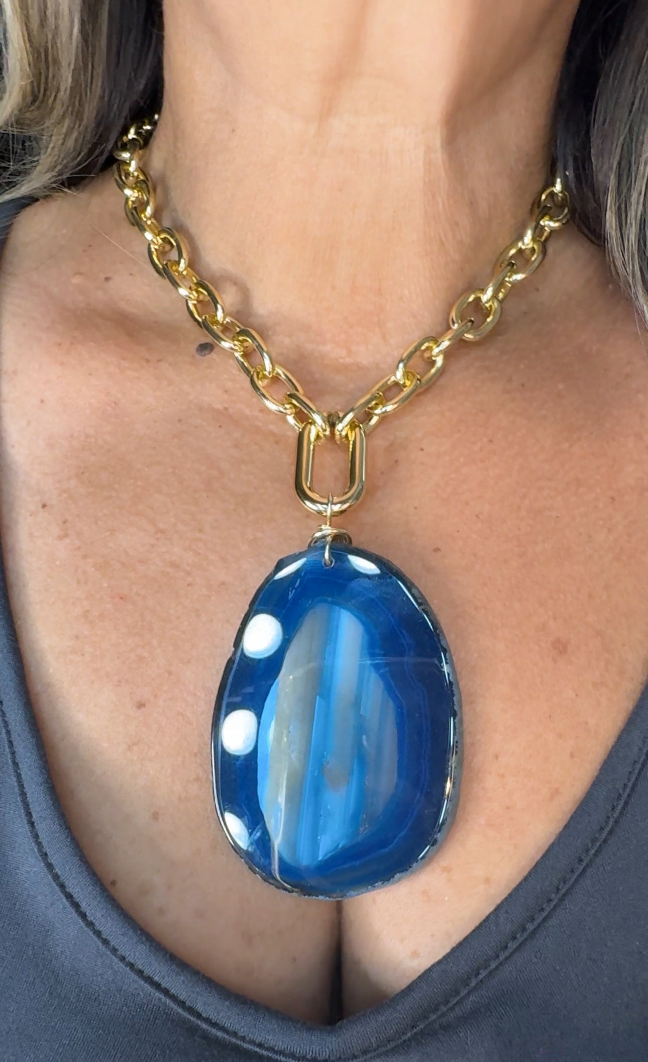 Collar Ágata Azul