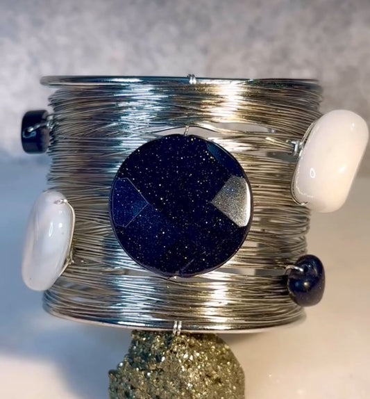 Pulsera alambrada Blue Sand