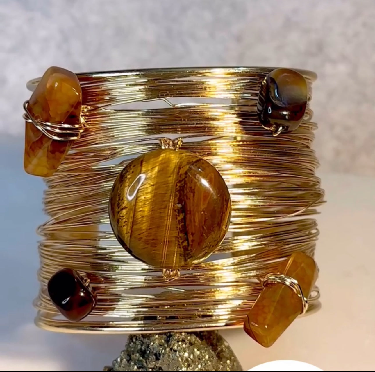 Pulsera alambrada Ojo de Tigre