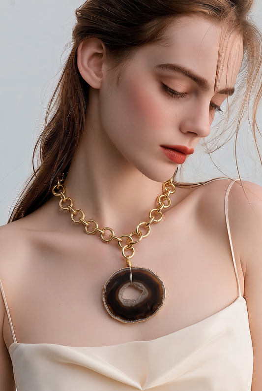 COLLAR DE AGATA NEGRA (SOLD)