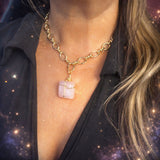 Rose quartz pendant