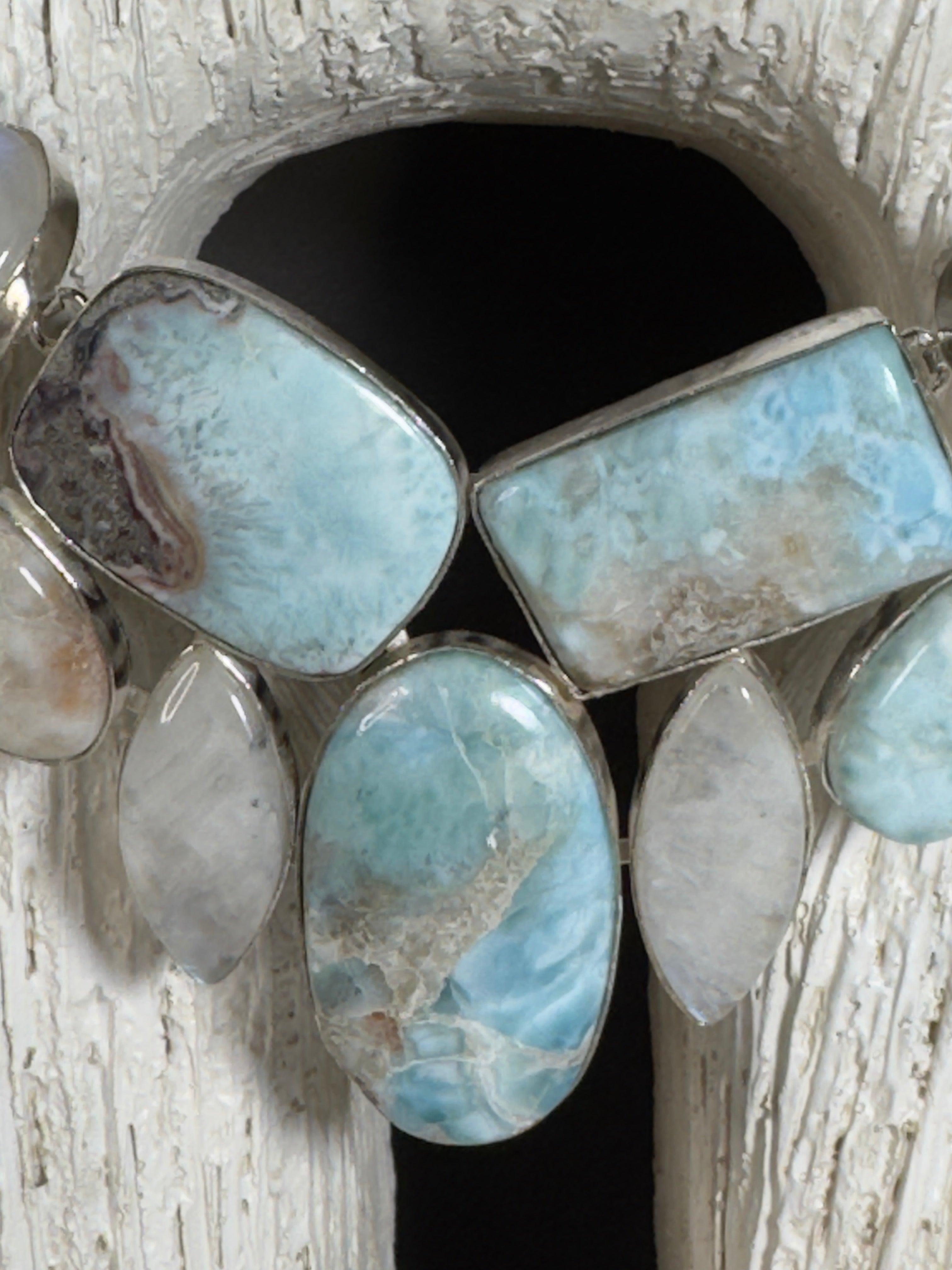 LARIMAR Y RAIMBOW MOONSTONE