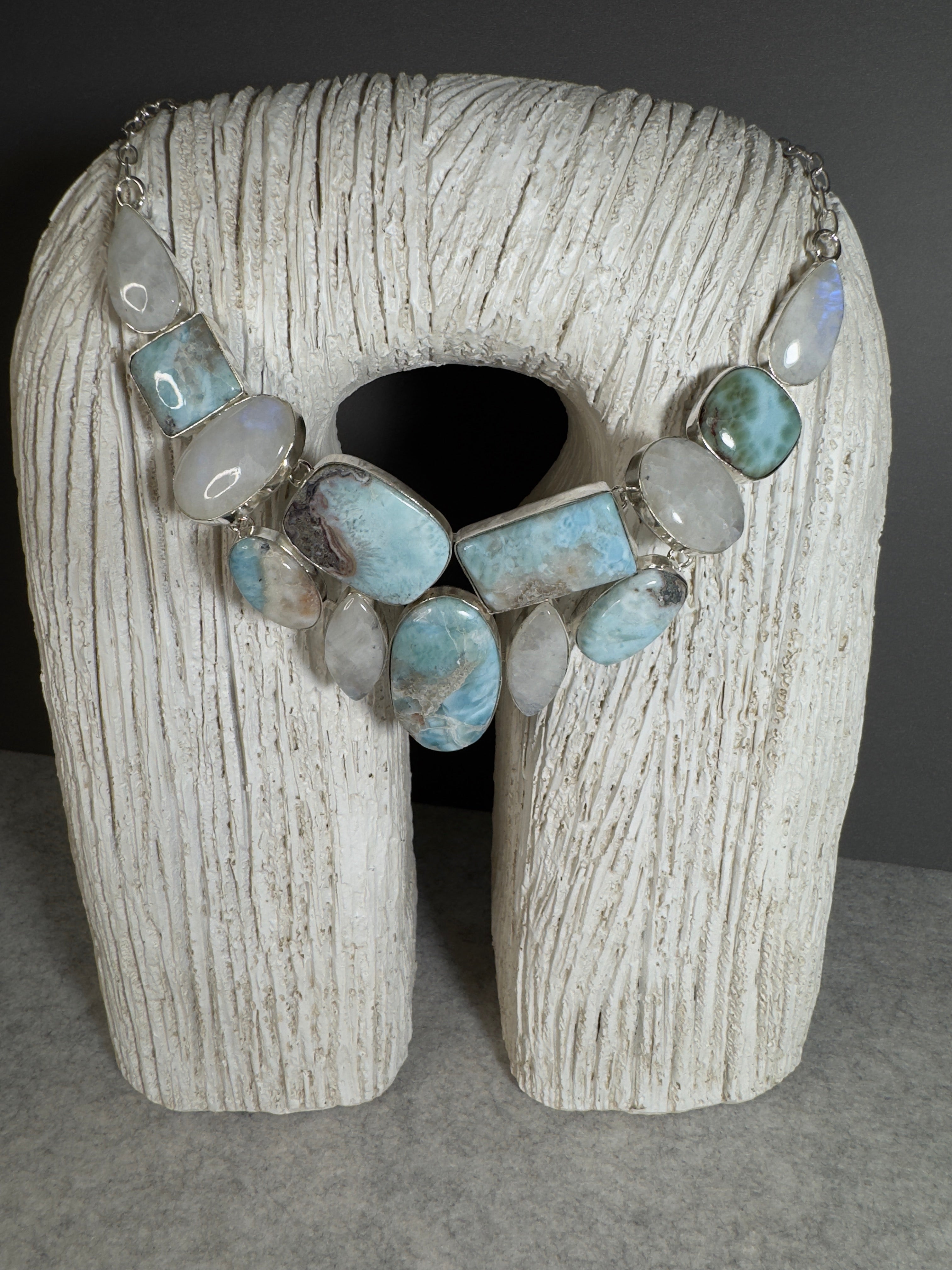 LARIMAR Y RAIMBOW MOONSTONE